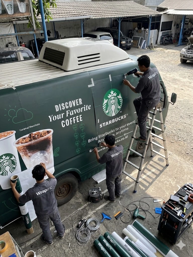 Pemasangan Food Truck brand Starbuck